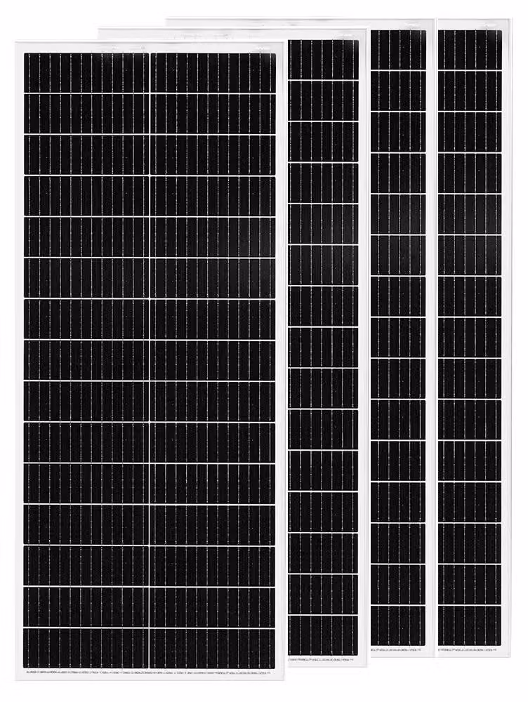 Pannello solare, potenza in uscita 100 W, tecnologia monocristallina, 4 pannelli da 100 W (400 W)