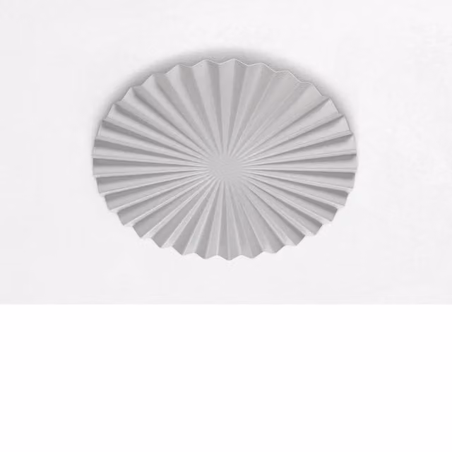 Plafoniera LED Lucerna bianca da esterno per giardino in metallo e plastica, forma rotonda, design moderno