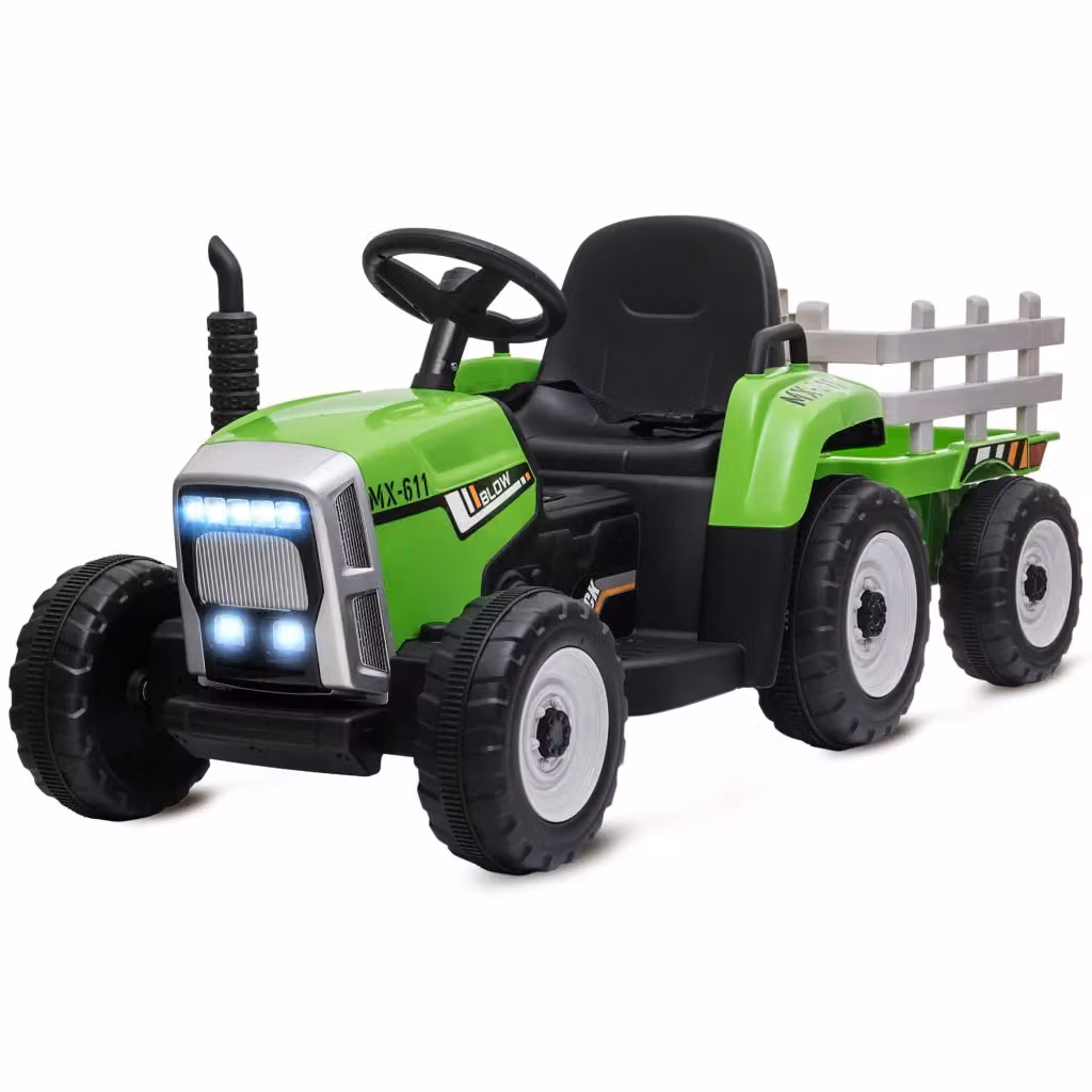 Auto elettrica per bambini Zephmum Verde e Nero con effetti luce e suono – 2