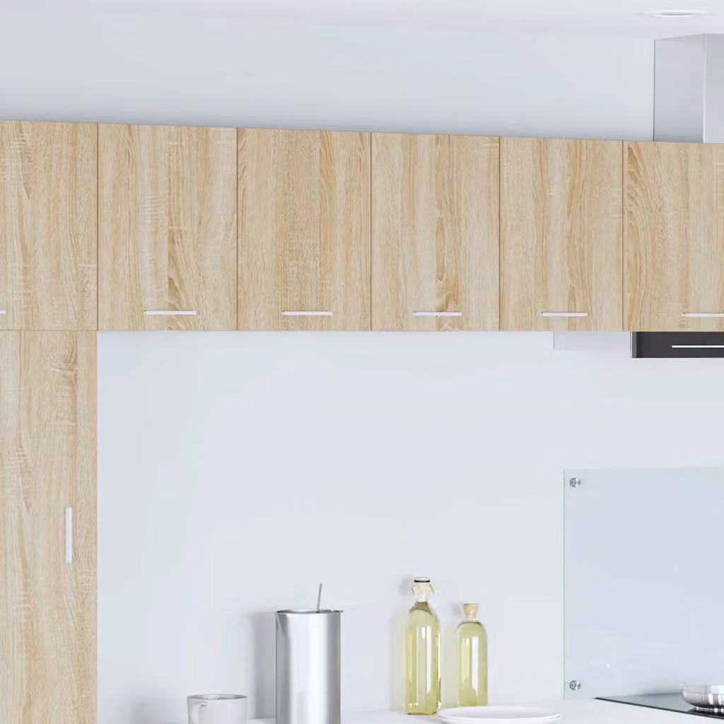 vidaXL Armadio pensile da cucina moderno in MDF bianco e beige L: 60 cm, P: 31 cm, H: 40 cm