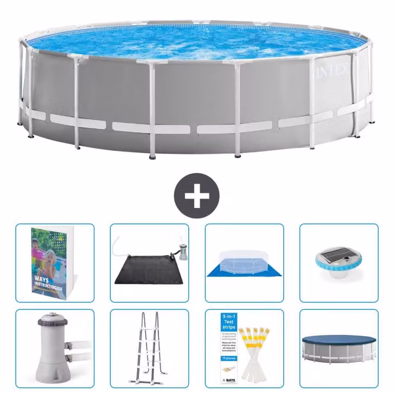 Struttura per piscina a forma di prisma - 457x122 cm - composta da 7 elementi - modello S598