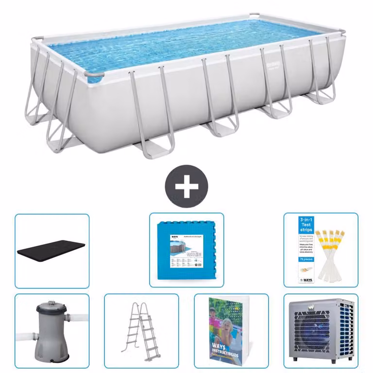 Bestway Power Steel, piscina rettangolare - 488x244x122 cm - 6 pezzi, modello S601