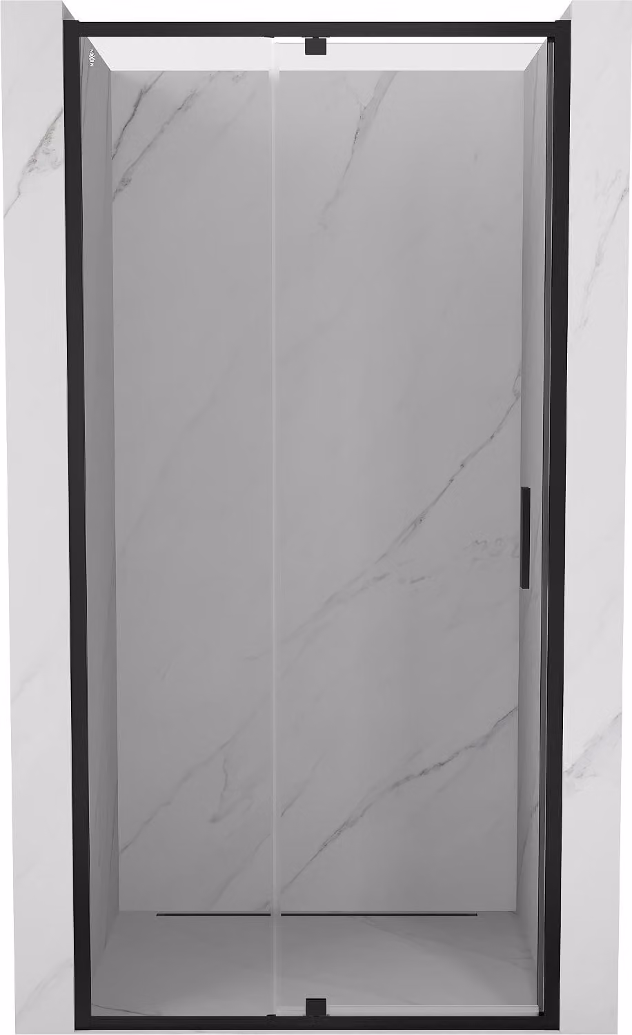 Mexen Exo porta doccia battente 100 cm, trasparente, nero - 819-100-000-70-00