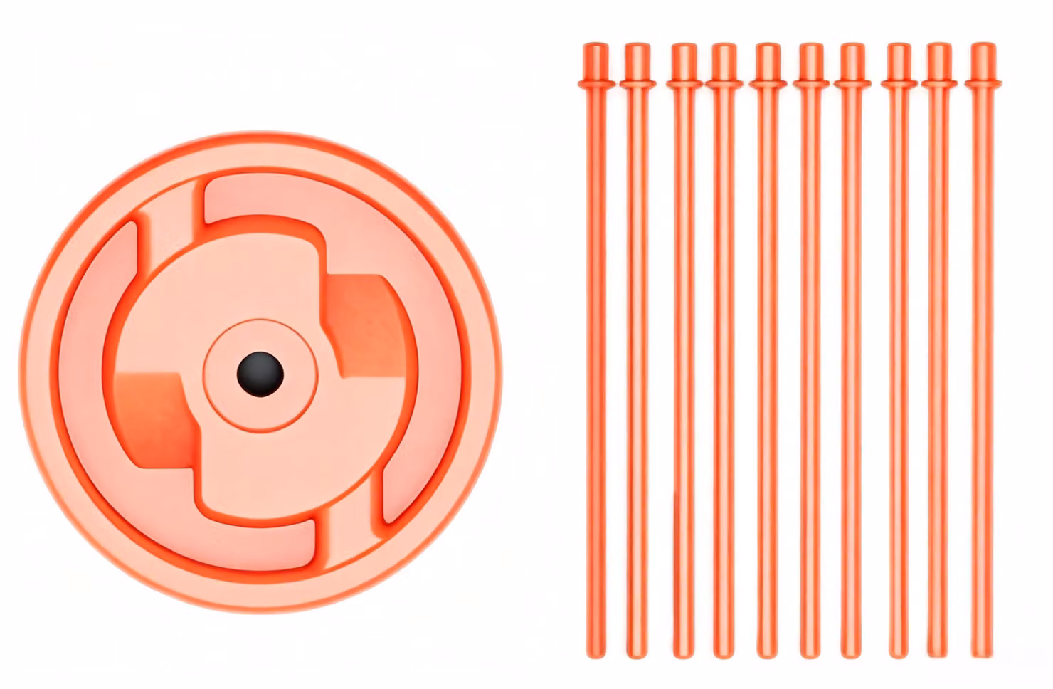 1 copribobina + 10 fili da taglio in nylon per decespugli a batteria