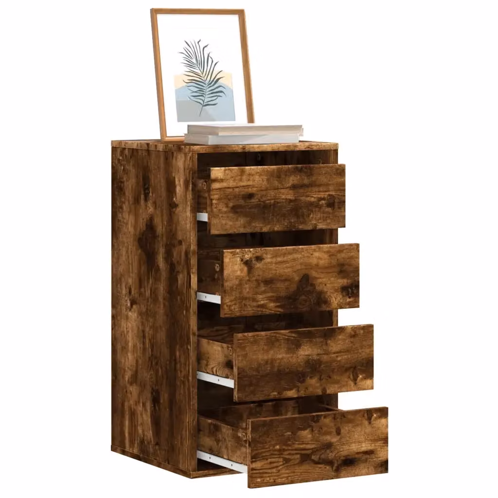 Cassettiera Angolare in Legno Multistrato Rovere Fumo L: 40 cm, P: 41 cm, H: 76 cm CFW3647613 – 2