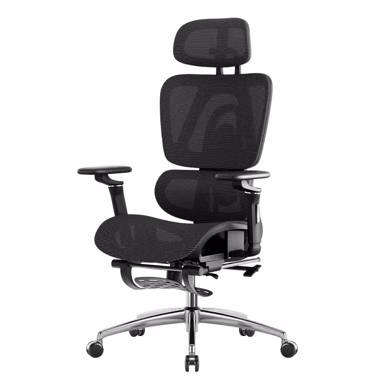 Sedia da ufficio ergonomica Poltrona girevole con poggiapiedi Mark Adler