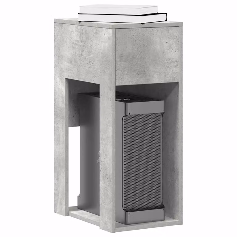 vidaXL Supporto per Computer a Torre con Cassetto Grigio L: 30 cm, P: 44 cm, H: 74 cm