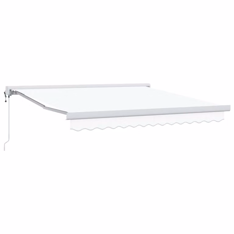 Tenda retrattile vidaXL in metallo e poliestere, Bianco, L: 300 cm, P: 250 cm, H: 165 cm