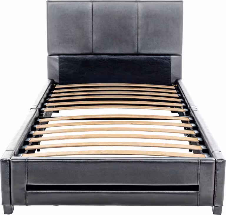Home Deluxe - Letto a LED Asteroid - Grigio scuro, 90 x 200 cm - Con rete a doghe I Letto imbottito Letto di design con illuminazione