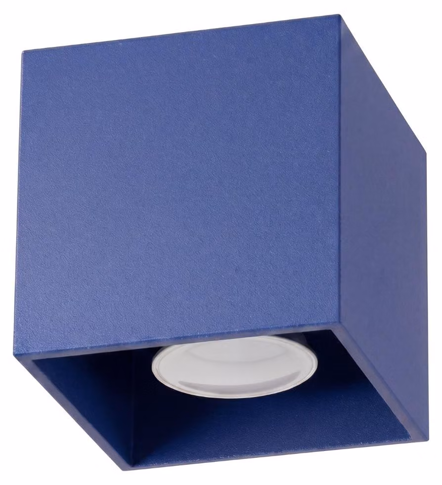 Plafoniera QUAD 1 oltremare 1xGU10 10W alluminio 10x10x10cm Sollux Lighting