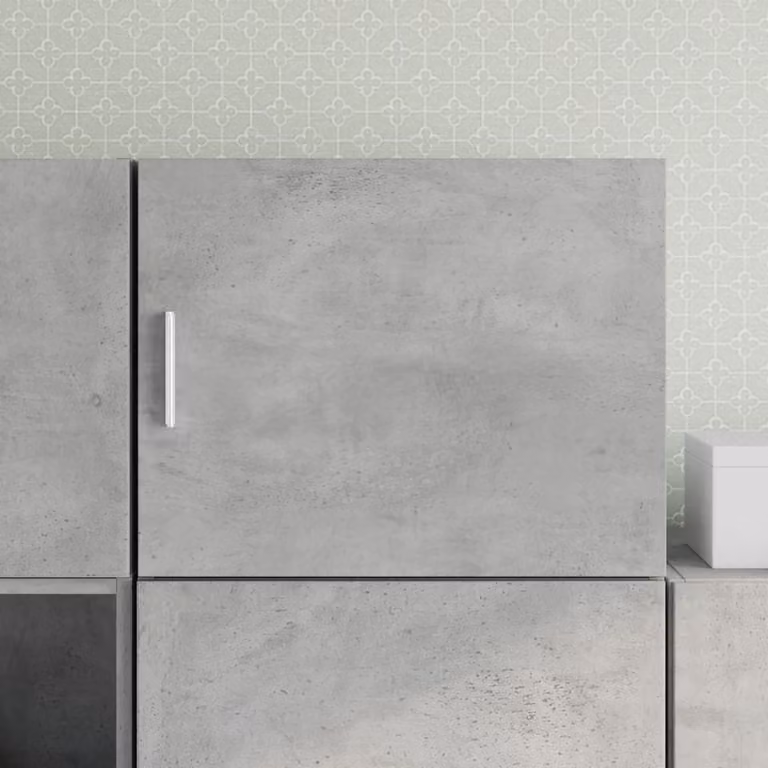Mobile a parete vidaXL in legno multistrato e MDF, colore grigio cemento, stile rustico, L 50 x P 42,5 x H 40 cm