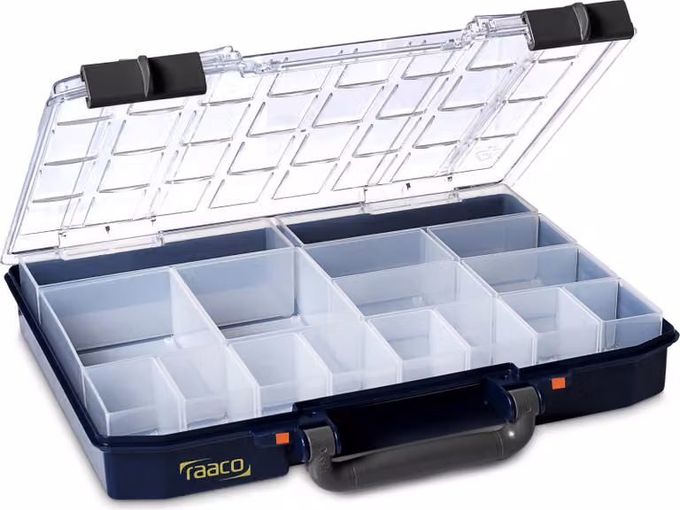 raaco CarryLite 55 4x8-16 blu Policarbonato (PC), polipropilene (PP)