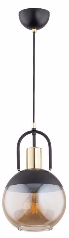 Lampada a sospensione CELTA nero-oro 1xE27x15W in metallo, dimensioni: 85x20x20 cm, IP20, Alfa