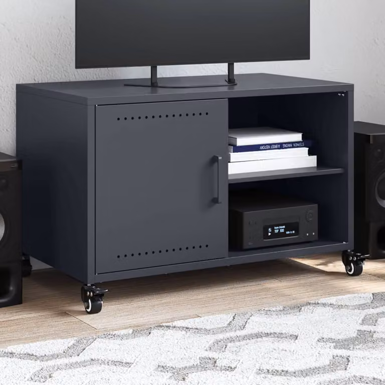 Mobile TV vidaXL in acciaio antracite L: 68 cm, P: 39 cm, H: 43,5 cm