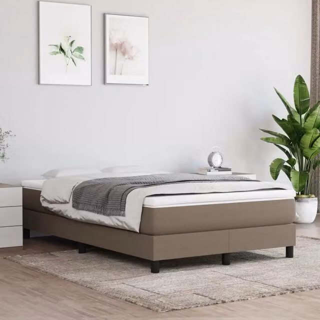 Struttura Letto a Rete a Molle Giroletto Design In Colore Beige L: 120 cm, P: 200 cm – 1