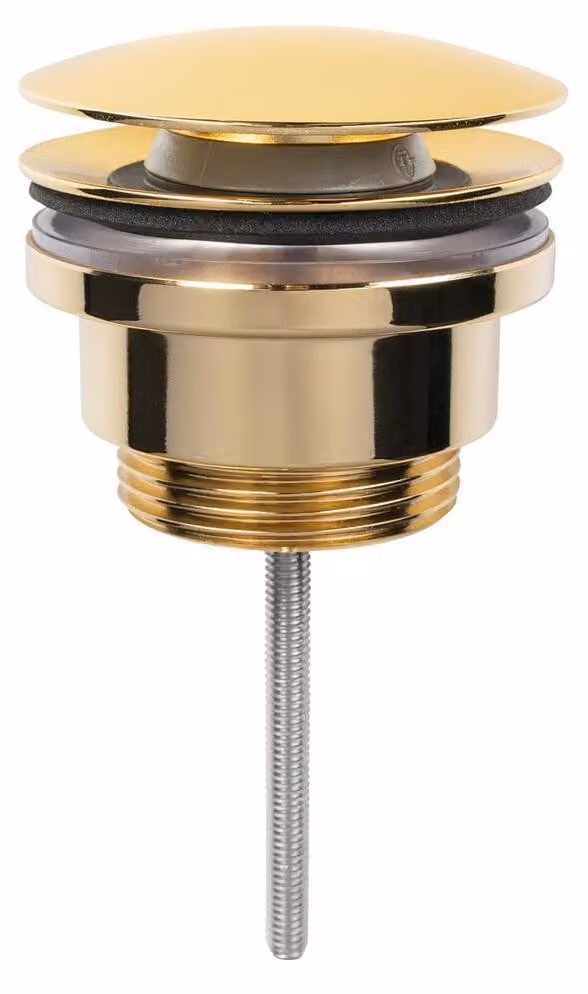 Garnitura di scarico 5/4", click-clack, tappo grande, oro