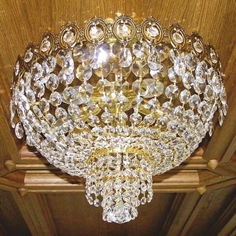 Casa Padrino plafoniera barocca in cristallo oro Ø 45 cm - Luci barocche