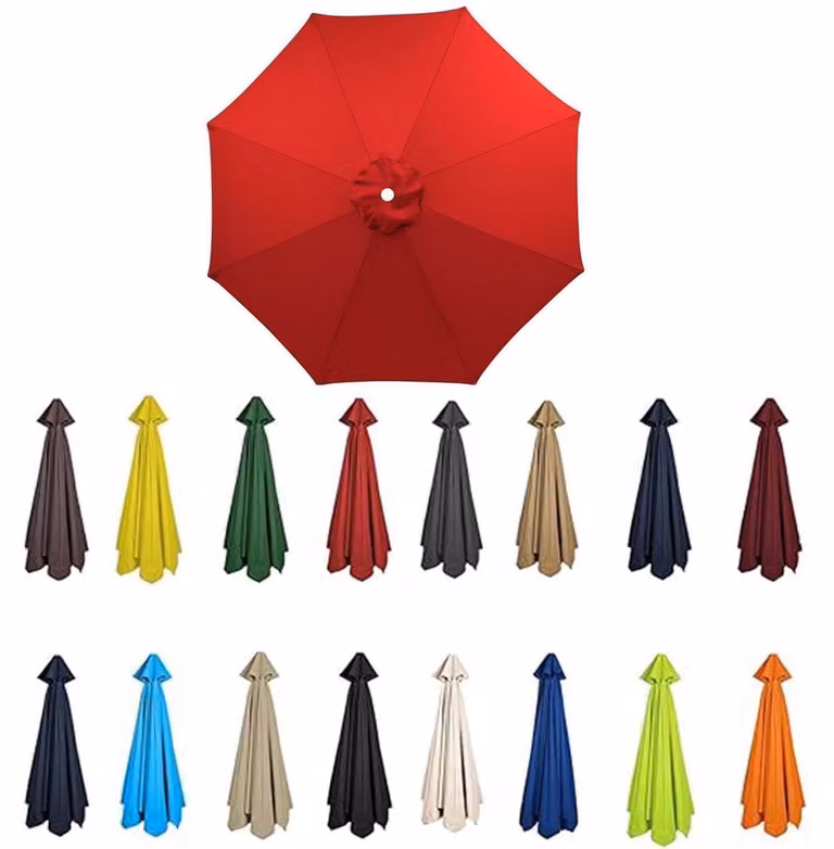 Copertura di ricambio per ombrellone, 3,5m-2m 6/8 stecche, colore rosso, protezione UV 50
