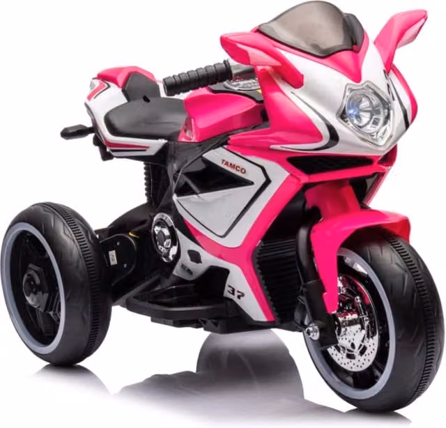 Motocicletta Elettrica per Bambini Minimal Rosa con Luci, Musica e Batteria Ricaricabile L/P/H: 78.1 x 51.5 x 40.6 cm – 1