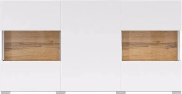 Buffet 120cm collezione EVA 3 porte. Colore bianco e rovere.
