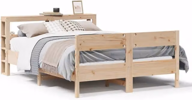 Letto matrimoniale | Letto per adulti | Letto senza Materasso 120x200 cm in Legno Massello di Pino