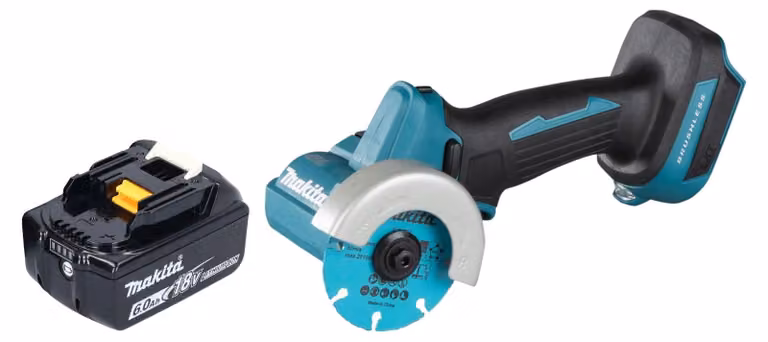 Smerigliatrice angolare a batteria Makita DMC 300 G1 18 V 76 mm brushless + 1x batteria ricaricabile 6,0 Ah - senza caricabatterie