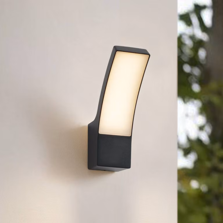 Applique da esterni a LED Ilvita Lindby, Nero, Alluminio, Moderno, Applique LED da esterni