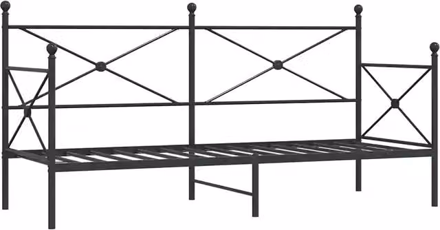 Dormeuse per adulti Design In in acciaio nero senza materasso L: 190 cm, P: 75 cm
