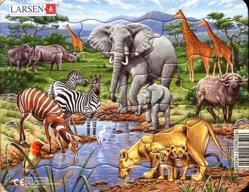 Puzzle Animali esotici 11 pezzi