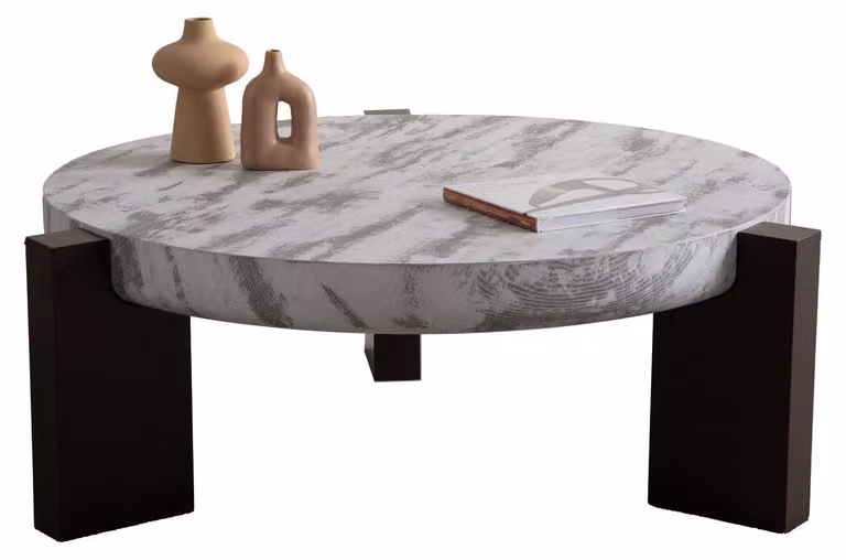 Couchtisch Wohnzimmer Rund Möbel Luxus Holz Modern Design