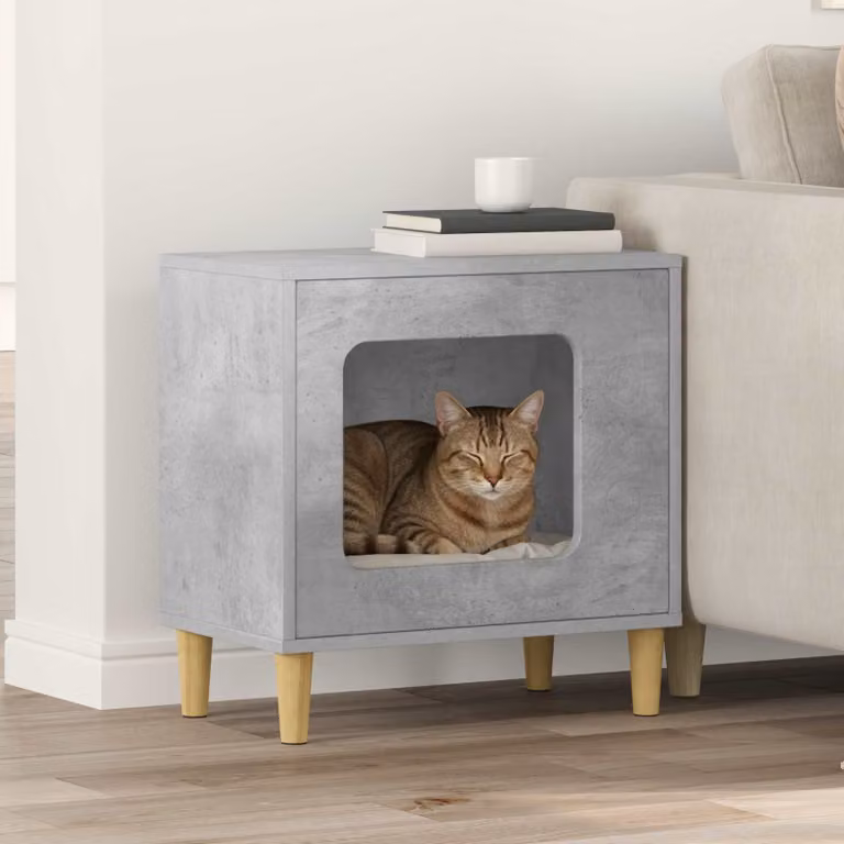 Casa per gatti vidaXL Grigio, L 51 cm x P 30 cm x H 52 cm
