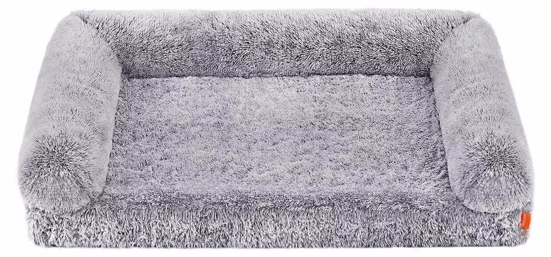 Cuccia per cani, colore grigio sfumato - Morbida e confortevole - Supporto ortopedico - Dimensioni: 122 x 85 x 24 cm