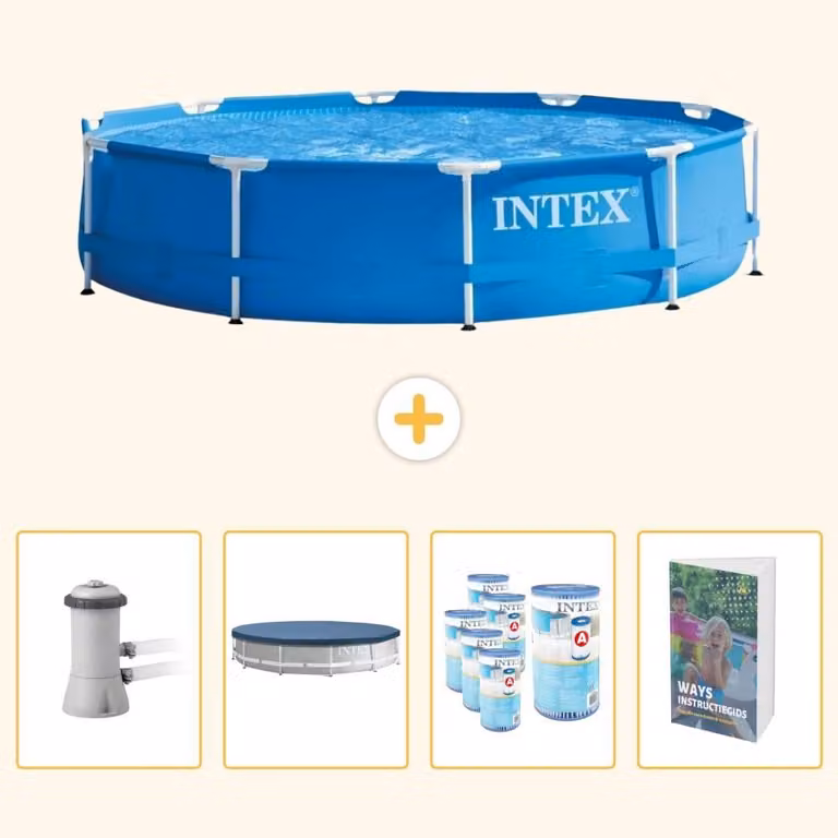 Piscina autoportante rettangolare - 366x76 cm - 5 pezzi - SCB127