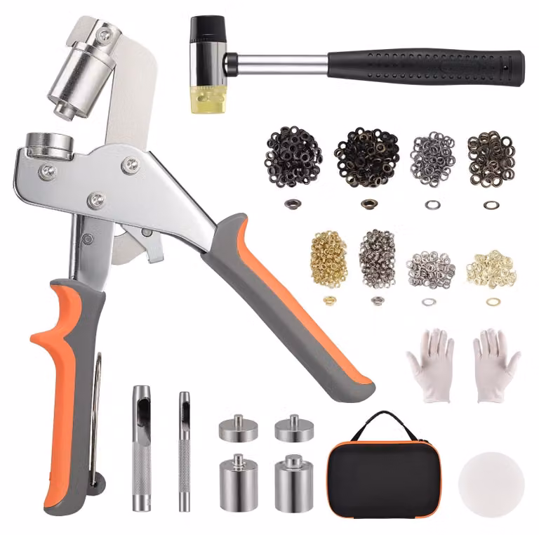 Omgoods - Set di strumenti con pinzette e occhielli di 10 mm e 6 mm