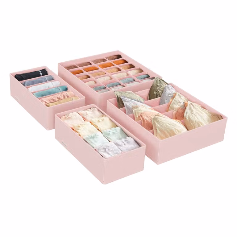 Organizzatori per Cassetto Pieghevoli, Rosa