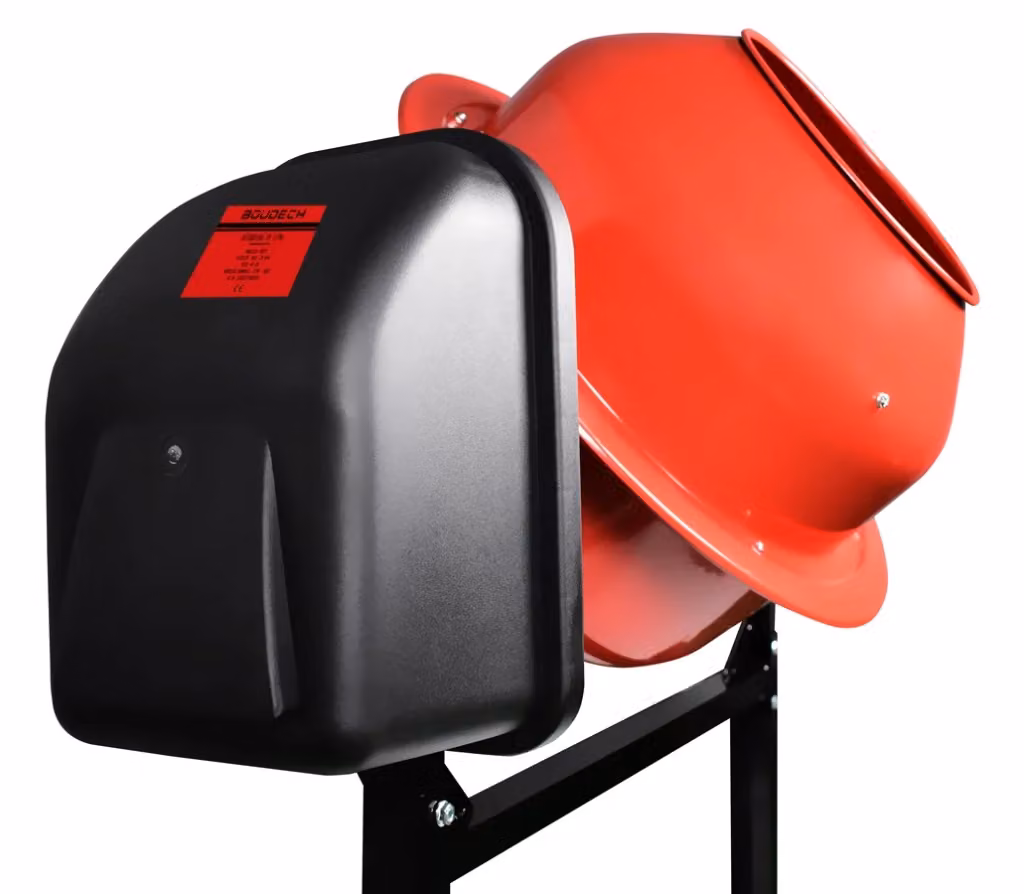 Betoniera elettrica BOUDECH rossa da 70L con due ruote, impastatrice e miscelatore per cemento 275W 220V – 2