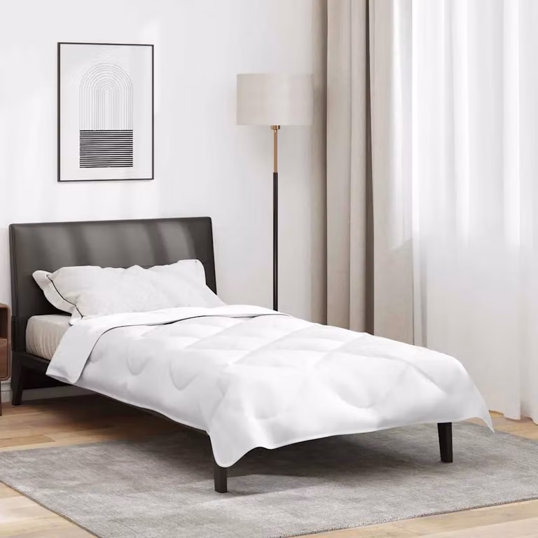 vidaXL Piumone Invernale in Microfibra Traspirante, Bianco, L 220 x L 155 cm