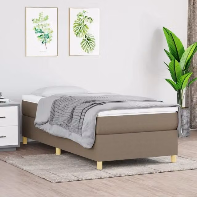 Giroletto a molle con materasso vidaXL color beige L/P/H: 200 x 80 x 35 cm