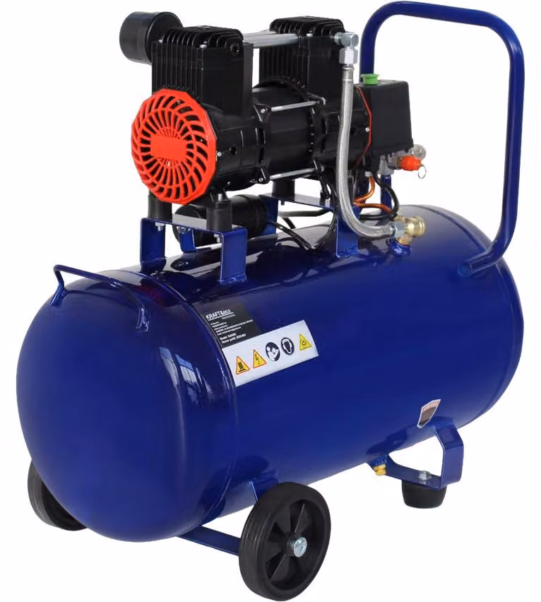 KRAFT&DELE | Compressore senza olio, capacità 50L, 1500W, 290 l/min