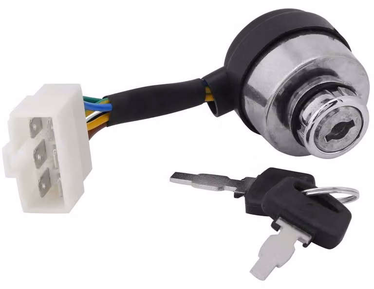 Interruttore a chiave a 6 fili per sistema di accensione di generatori a gas 188F da 2,5-6,5 kW, con 2 chiavi