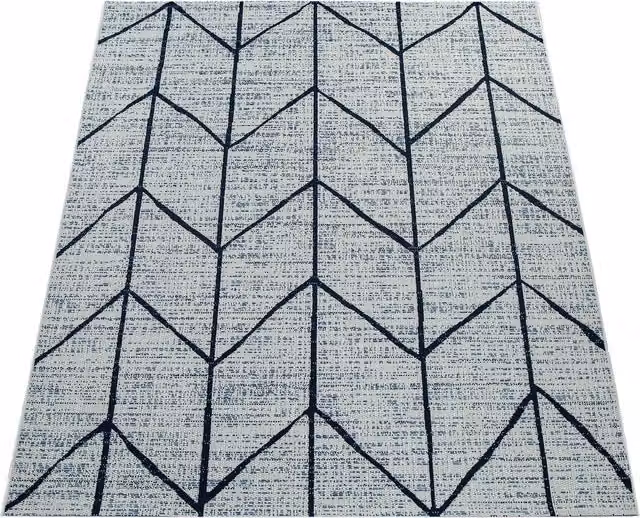 Tappeto Katrina bianco per interni ed esterni, stile scandinavo ed etnico, L: 120 cm, P: 170 cm