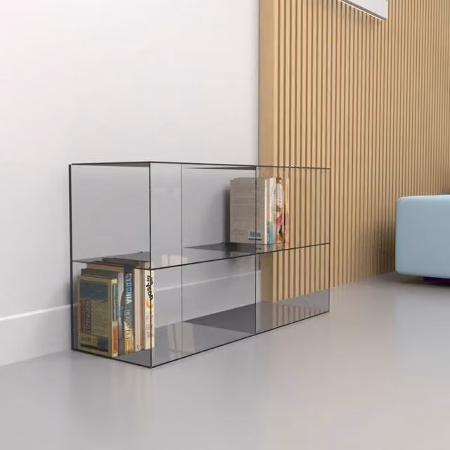 Mobile moderno in plexiglass trasparente TOP EVENTI STORE L 90 x P 30 x H 50 cm