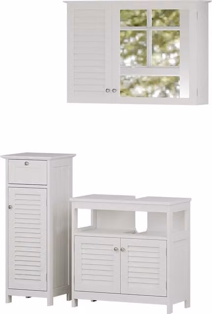 Set di mobili da bagno Riad Bianco 3 pezzi Vicco