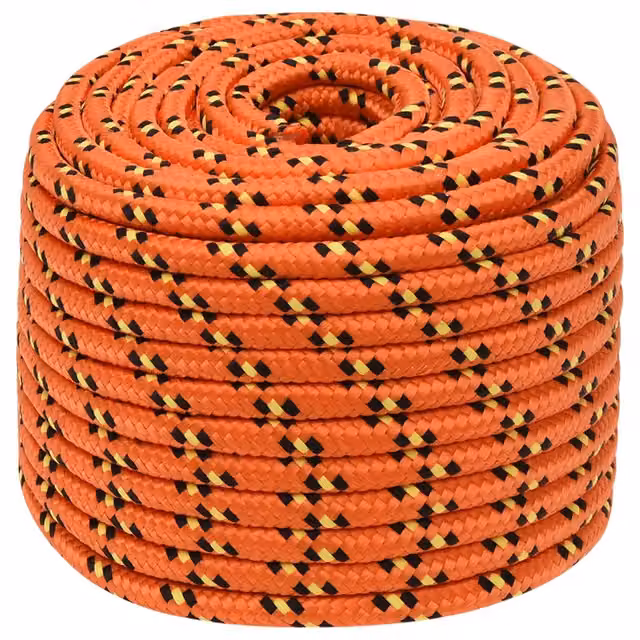 Corda per barca in polipropilene vidaXL arancione, diametro: 14 mm, lunghezza: 250 m