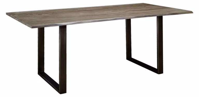MASSIVMOEBEL24 | FREEFORM #0103 Tavolo da pranzo in legno di sheesham - laccato / smoked oak 180x90x78