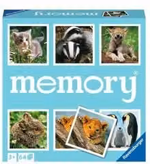 Gioco Memory Animal Babies Ravensburger multicolore con 64 tessere