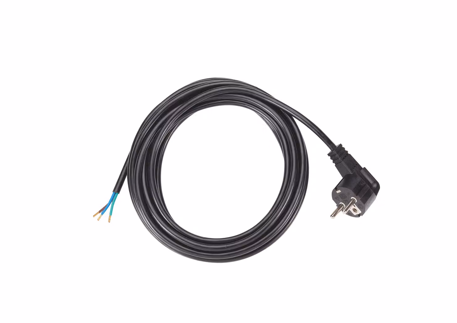 Cavo di alimentazione Bachmann - connettore CEE 7/7 (maschio), angolo retto, senza spina, con estremità di 30 mm priva di isolamento