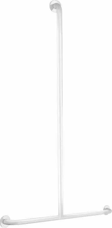 Corrimano Delabie Basic a T D32 1150x500 mm verniciato a polvere bianco