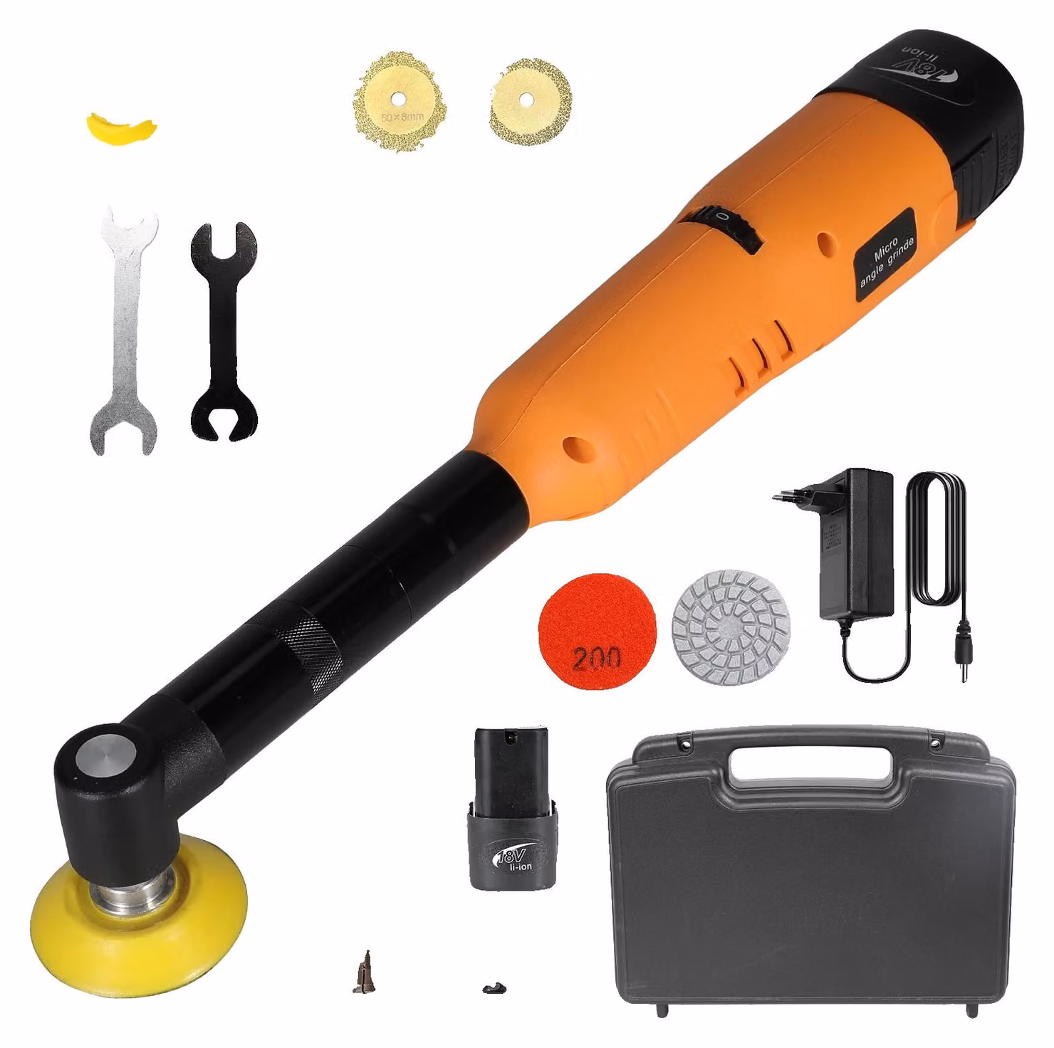 Macinacaffè elettrico, controllo a 7 velocità, batteria ricaricabile al litio, 16,8 V, 2 batterie