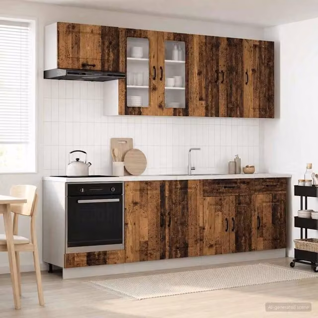 Unità Cucina KALMAR 8 pz Legno antico Legno ingegnerizzato 3438191